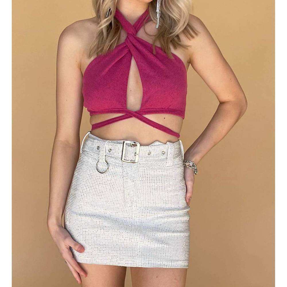 NEW CELLECCI in my element top in fuchsia